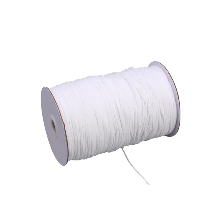 
Wholesale premium quality 3mm round Spandex Nylon Braided elastic earloop for face ma sk 