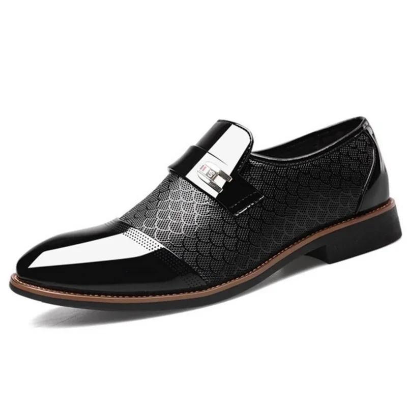 

Fashion Men Shoes Flats Chaussure Homme England PU Gentleman Leather Dress Shoes For Men