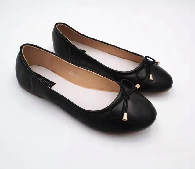 

Cheap lady comfortable flat folded ballet pumps shoes