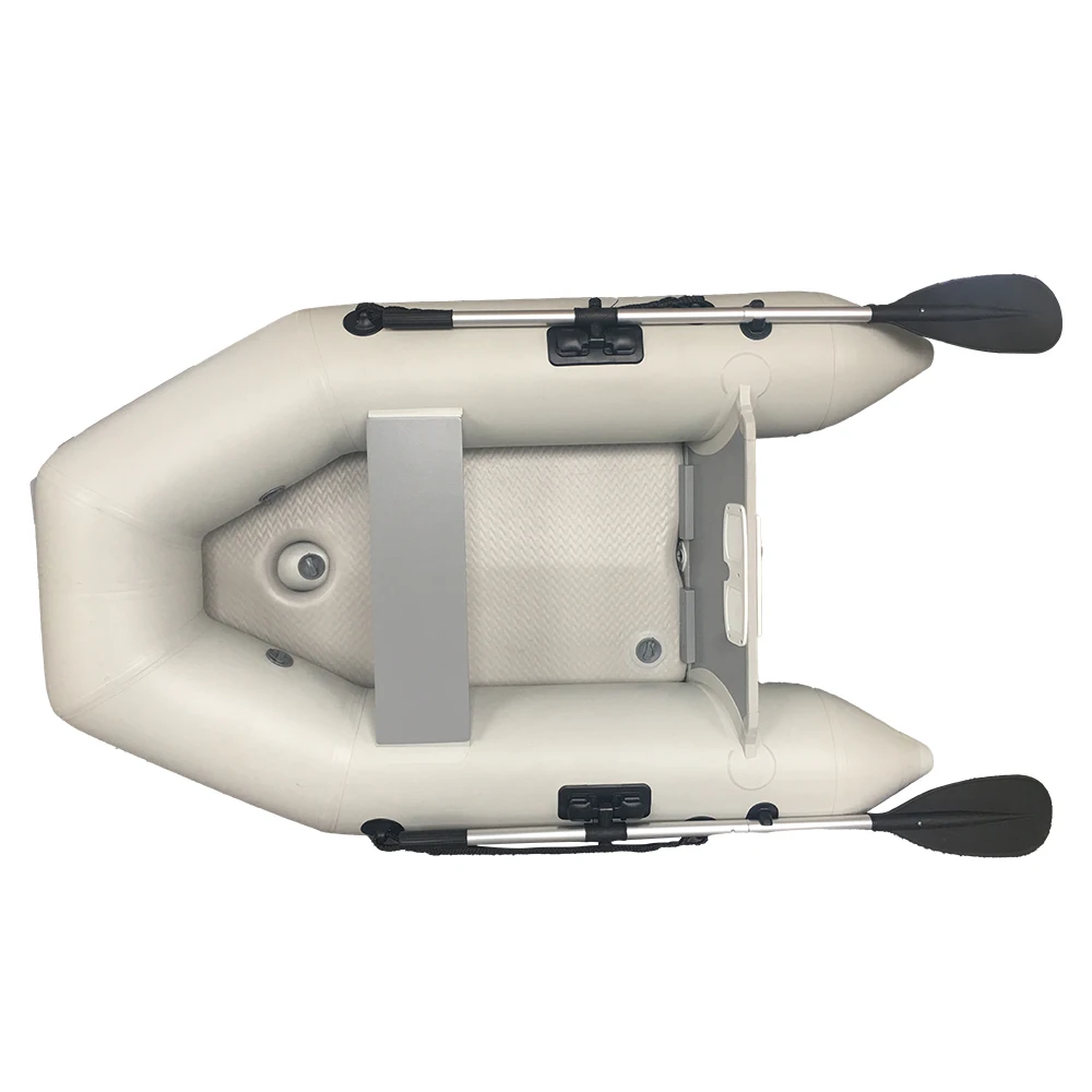 

Factory military small rescue rigid belly inflatable fish boat with outboard motor, Black and white