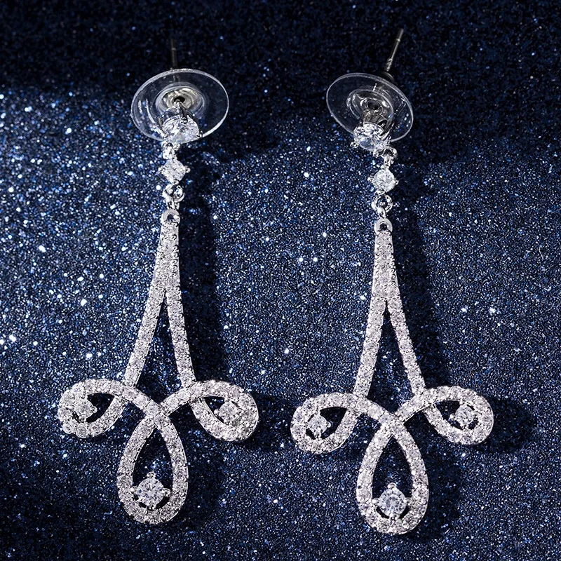 

New Design Luxury Full Crystal Rhinestone Earrings For Women Statement Geometric Irregularities Earrings Fashion Jewelry