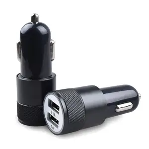 Best Selling Colorful Mini USB Car Charger Adapter 5V 2.1A Portable Dual USB Car Charger