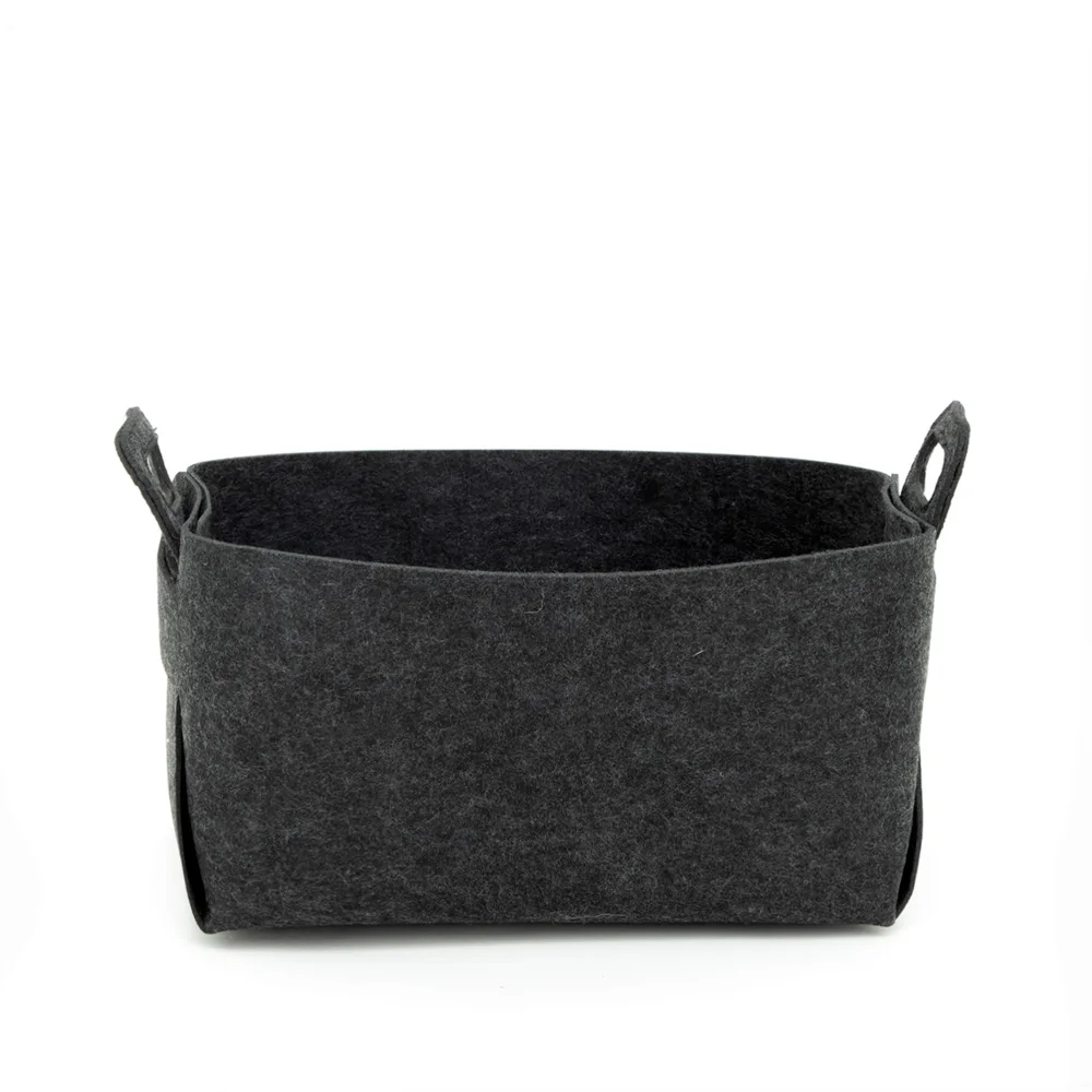 

Custom bathroom recycled felt cloth storage box folding laundry storage basket