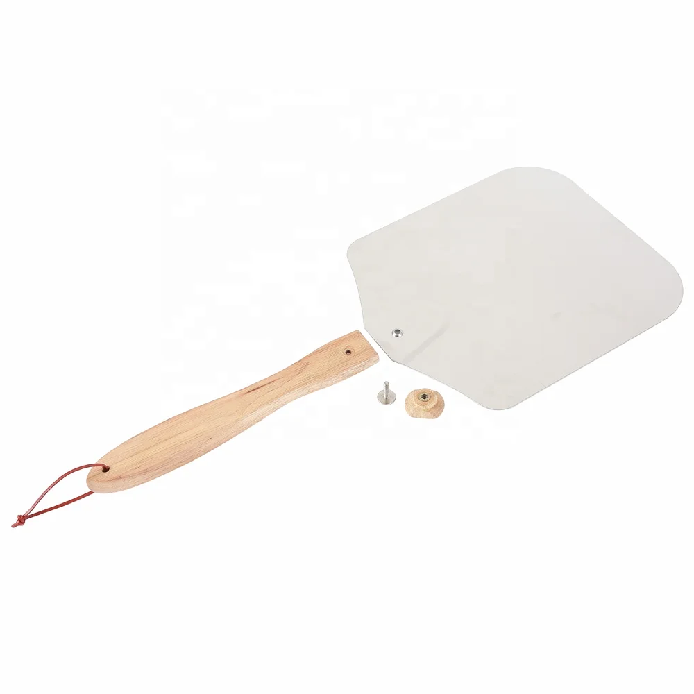 

12" Foldable Aluminum Pizza Peel with Wooden Handle Folding Pizza Shovel Pizza transfer tray Shovel Cheese Cutter Peels Lifter