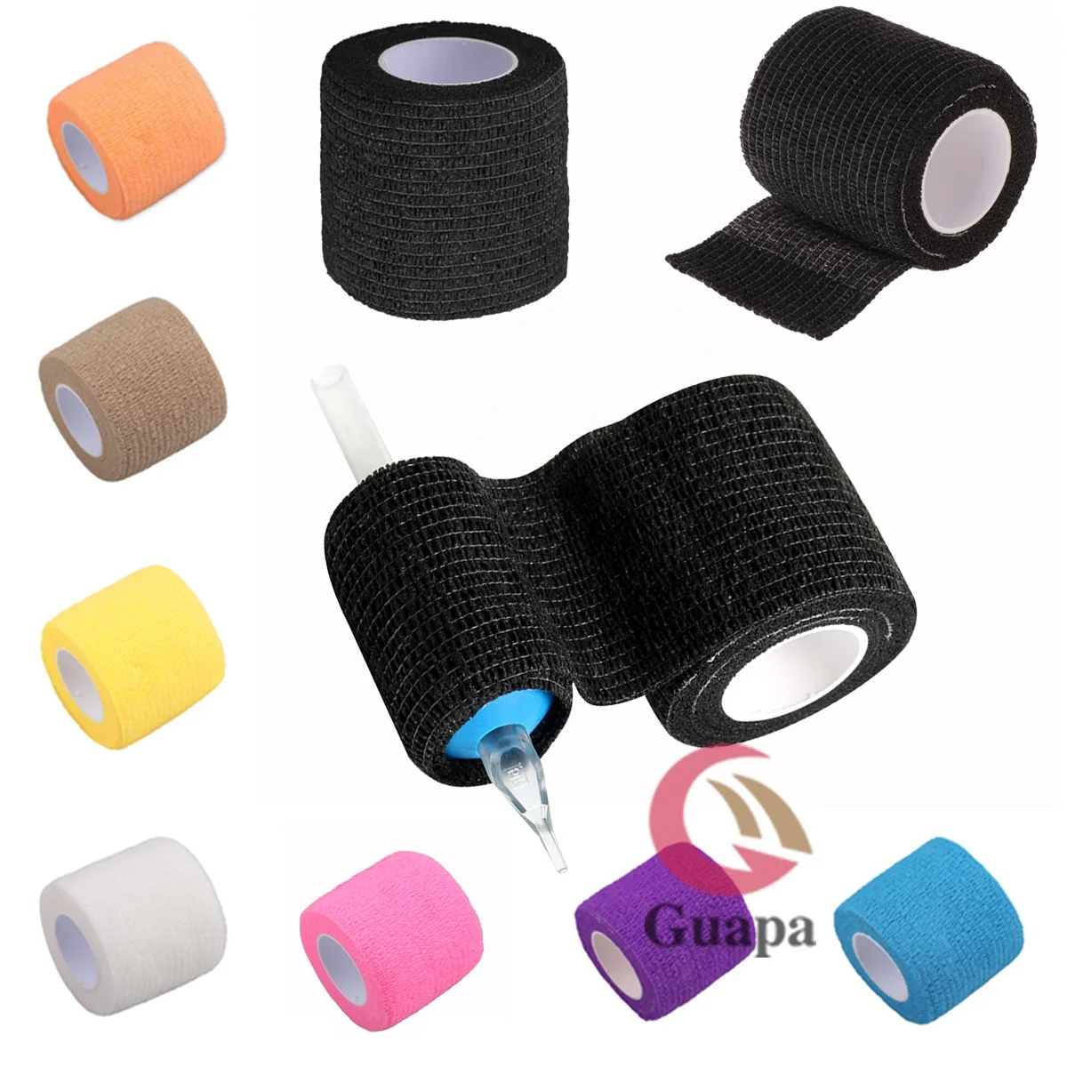 

Disposable Tattoo Self Adhesive Elastic Bandage For Handle With Tube Tightening Of Tattoo Accessories, As picture