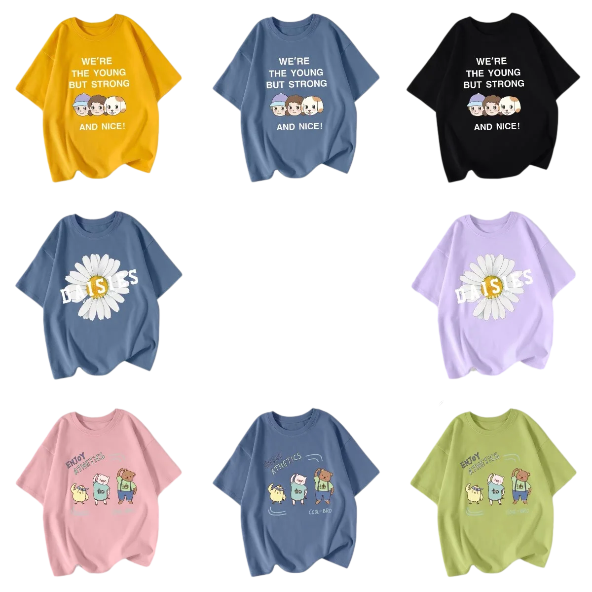 

Wholesale 100% cotton printed T-shirts Women's short sleeve cotton 100% large size loose women's t-shirts, White