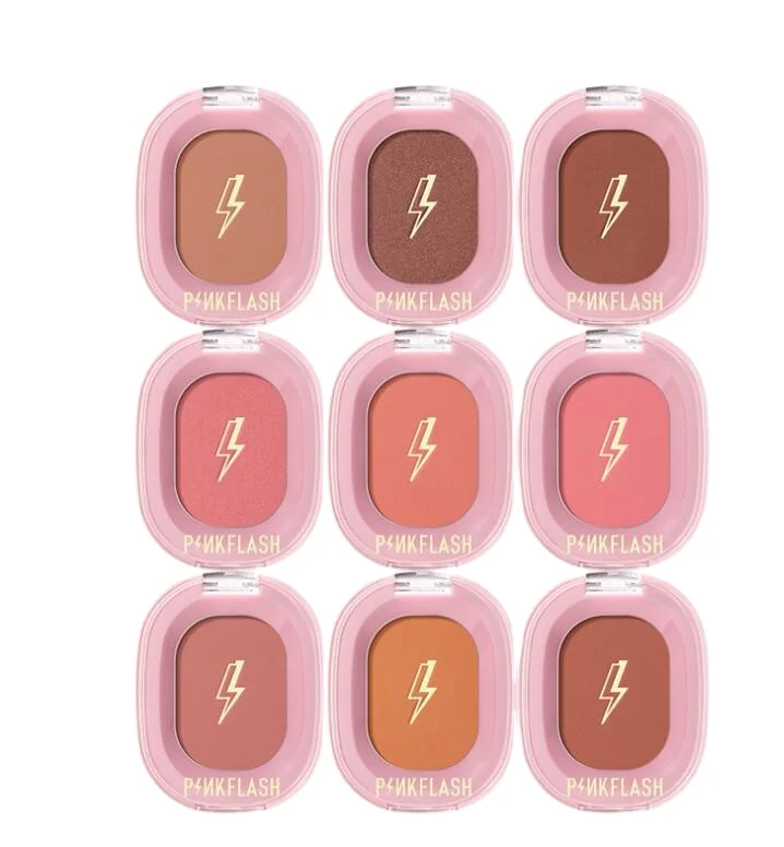 

PinkFlash 9 Color Blush Powder Natural Cheek Blusher Makeup Peach single blush for face waterproof cosmetics face make up, 9 colors