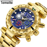 

TEMEITE DS-2 Luxury Mens Watches Ultra nice Wrist Watches For Men Fashion Quartz Watch Men Casual beautiful Steel Sport Watch