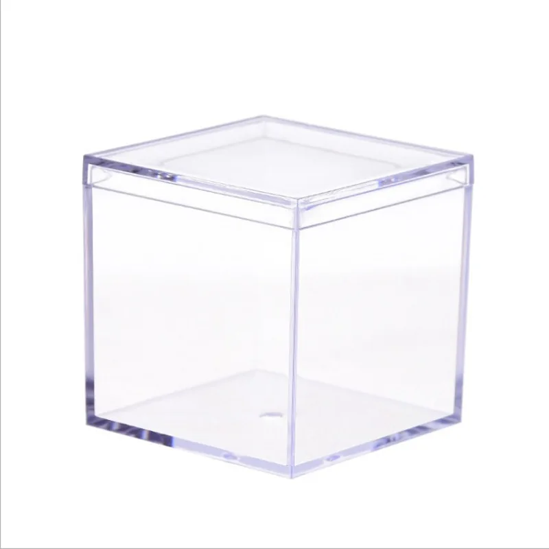 

clear acrylic plastic cube box wedding favor transparent boxes acrylic box with lid