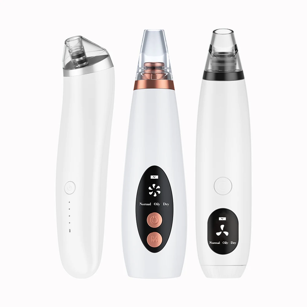 

2021 blackhead pore vacuum cleaner 3 modes face spatula facial remover machine, White