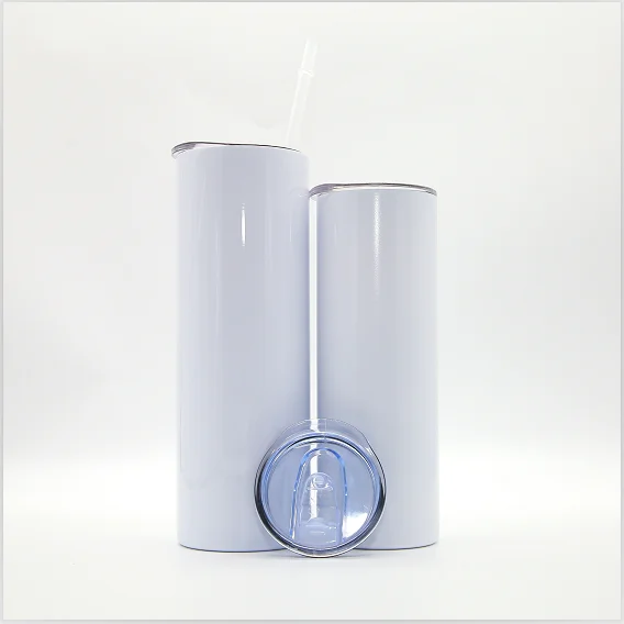 

30oz Double Wall Stainless Steel Vacuum Insulated Sublimation Blank Tumbler USA Warehouse White Straight Tumbler