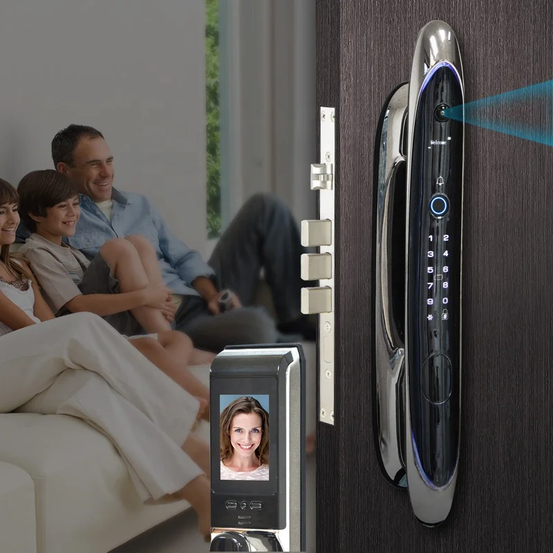 

Orbita electronic intelligence safe with doorbell camera fingerprint app operated door lock