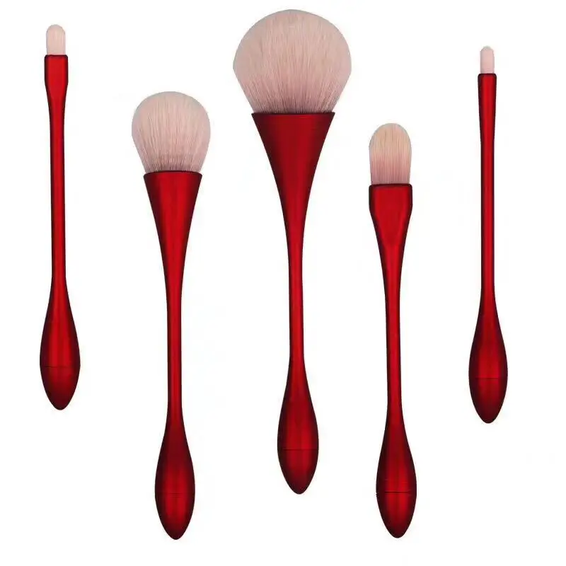 

5pcs Makeup Brush Set With Box Packing Black/Red Professional Beauty Brushes For Beginner/Makeup Artist