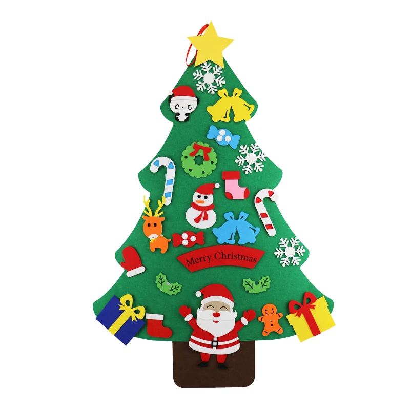 

2023 Kids DIY Felt Christmas Tree Decoration For Home Xmas Gifts New Year