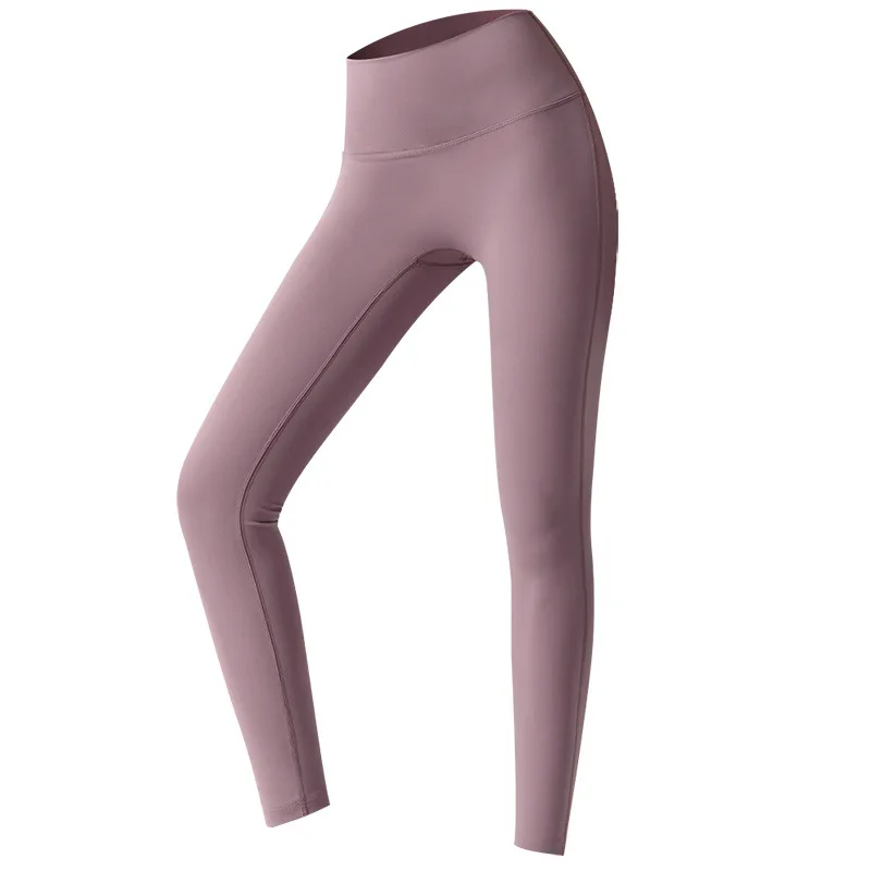 

Wholesale plus size solid color butt lift women yoga leggings gym no front seam leggings high waist tummy control yoga pants