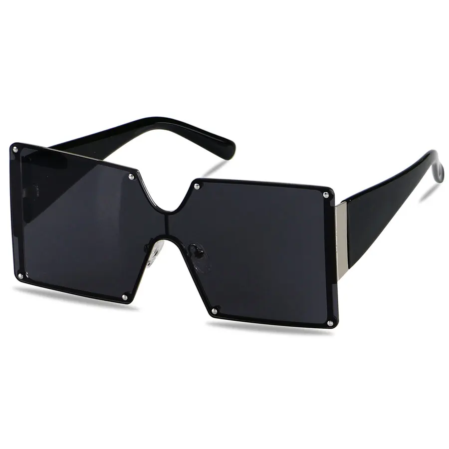 

Online Sale 2021 Stylish 100% UV400 one lens square men women rimless sunglasses