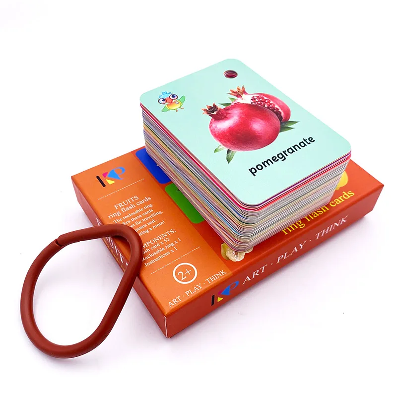 

custom animals mini children english learning education printed flash cards for kids toys, Cmyk color
