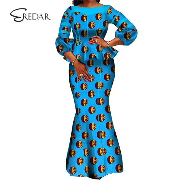 Hight Quality 2019 African Women skirt Set Dashiki Cotton Crop Top and Skirt African clothing Good Sewing Women Suits