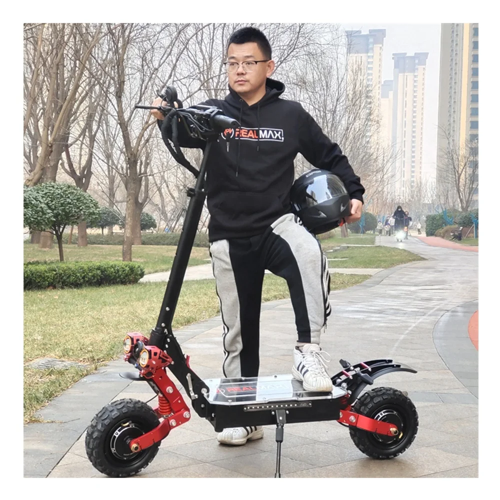 

2022 China Scooter 11 Inch 5600W 60V dual motor foldable fast e electric Scooter for Adults, Black adult electric scooter