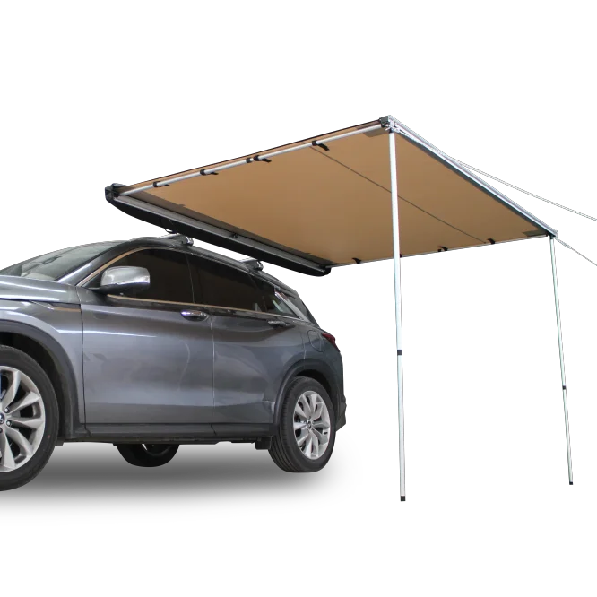 

Car Side Awning Rooftop Pull Out Tent Shelter PU2000mm UV50+ Shade SUV Outdoor Camping Travel Beige