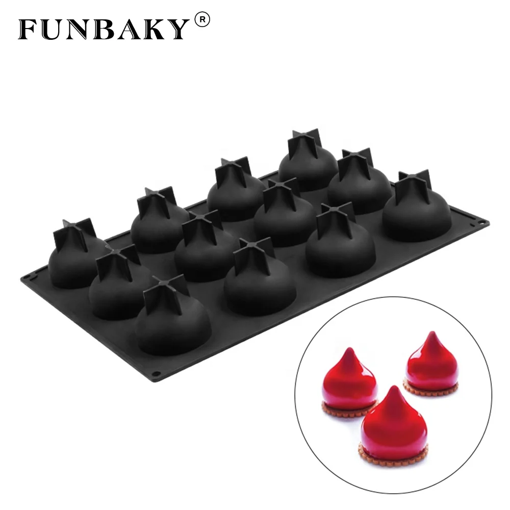 

FUNBAKY Baking molds multi - cavity mousse cake mold cone shape cake decoration tools baking silicone tools for family party, Customized color