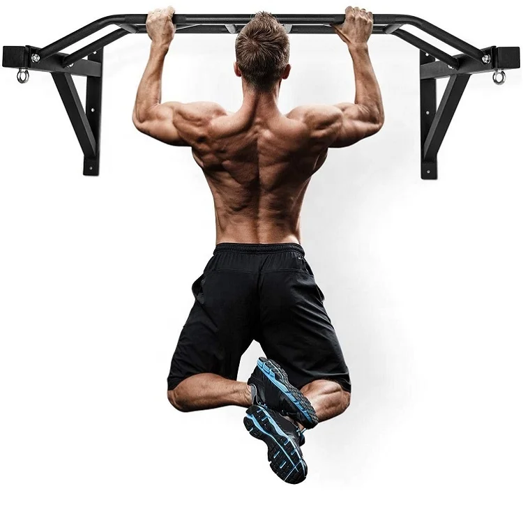 

Wellshow Sport Home Fitness Wall Mounted Pull Up Bar Chin Up Station With Sandbag Hanger Strength Workout, Black,grey