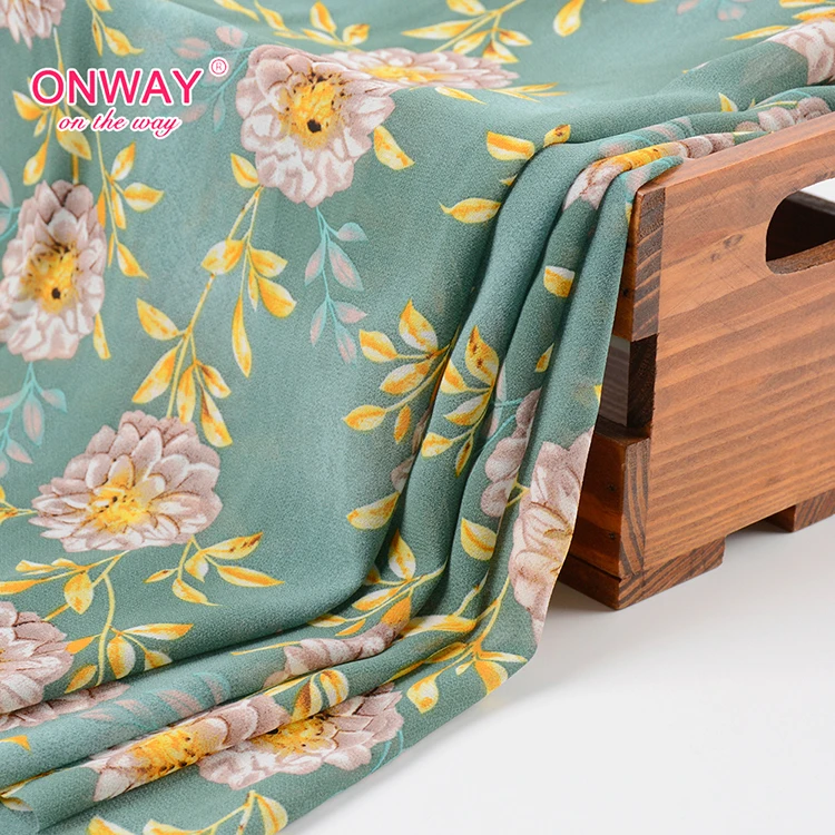 wholesale floral fabric crepe