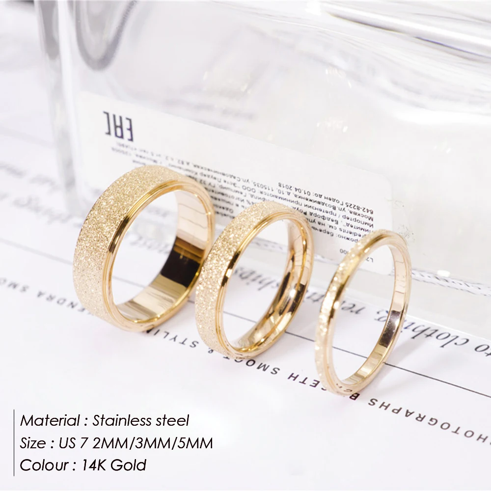 

Trendy Jewelry Silver Customize Women Men Couple Engagement 14k 18k Gold Plated 316l Stainless Steel Wedding Ring Gold Plated, 14k gold