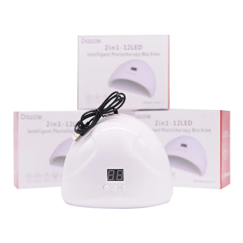 

2021 Factory Wholesale Smart Sensor Uv Led Lamp Gel Nail, Pink/white