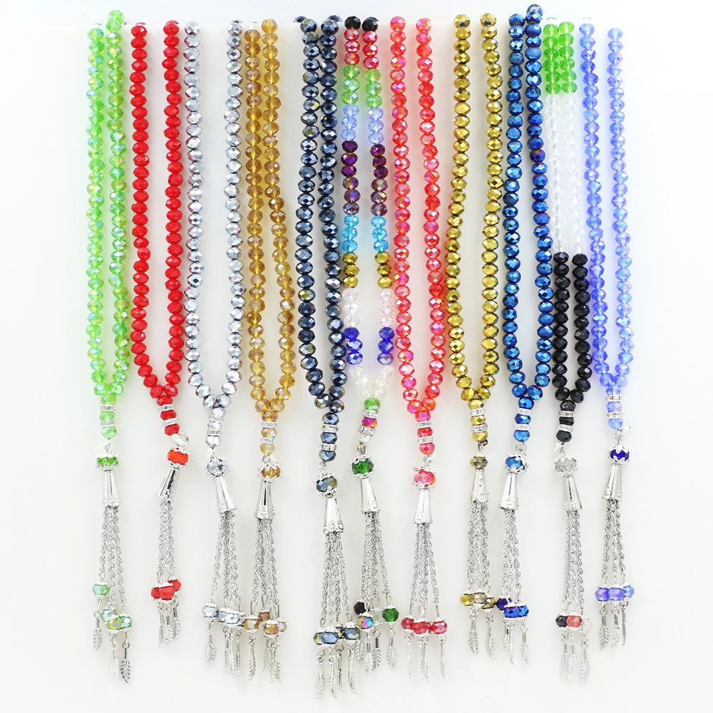 

Muslim Prayer Glass Beads For Jewelry Making 6MM Rosary Faceted Rondelle Beads For Necklace Making Charm Pendant DIY Accessories