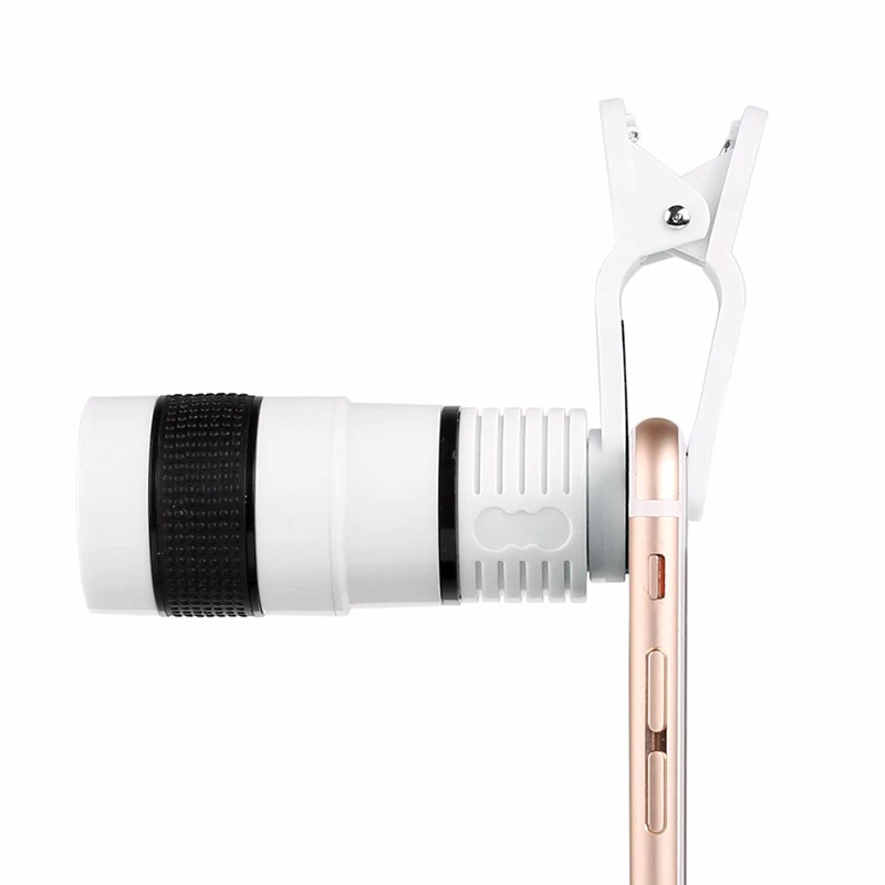 

Portable 12X Zoom Optical Phone Telescope Camera Lens with Clip Mobile Phone Photograph Accessories For iPhone Samsung Huawei