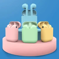 

Valdus 2019 Newest color waterproof wireless bluetooth headset earbuds headphone tws i12 macaron earphone blue inpods 12