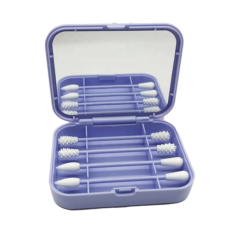 

4 Packs Eco Friendly Reusable Silicone Cotton Swabs, As photo