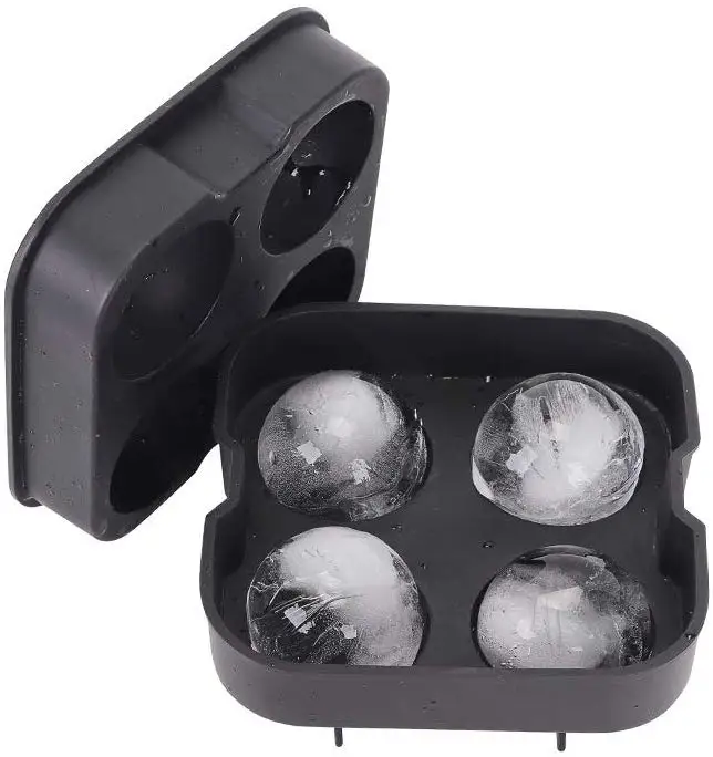 

hot selling rugby ice cube 4 ball sphere mold