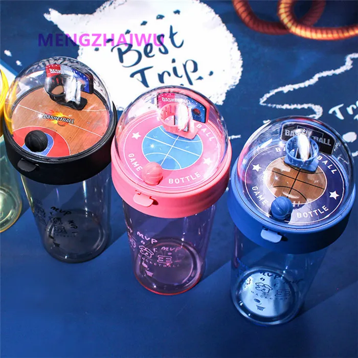 

Household daily use plastic sports water cup funny basketball game Trendy personality and cute bottles for drinks