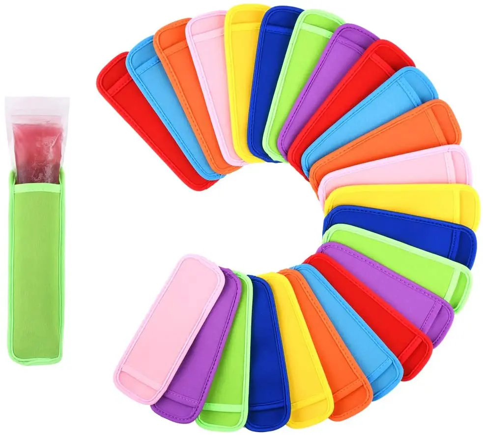 

Ice Pop Sleeves Popsicle Holders Neoprene Ice Pop Sleeve Freezer Popsicle Cover for Kids Adult, Customized color