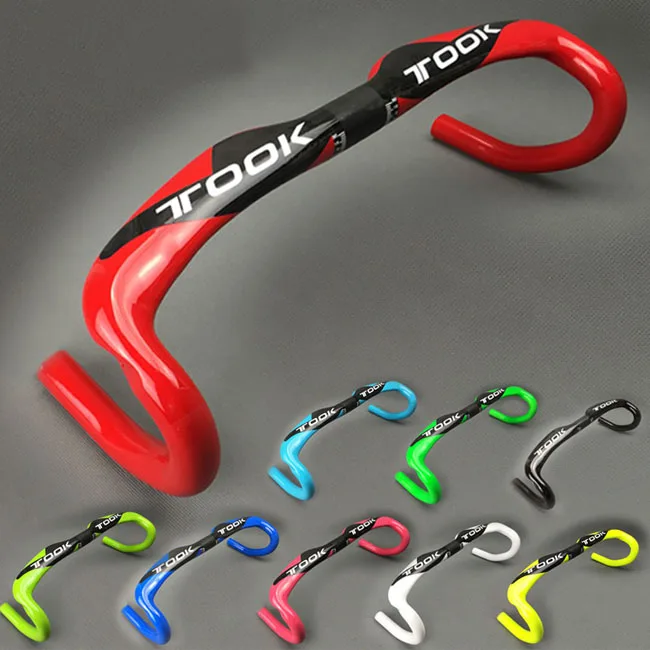 

roadbike handle bar fixie bike 700c fixed gear cycle bicycle carbon handlebar road bike, Red