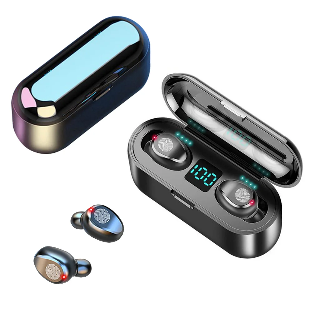 

TWS Bt Earphone V5.0 F9 Stereo Wireless Headphones Sport Waterproof Earphones F9 Wireless Earbuds for cellphone