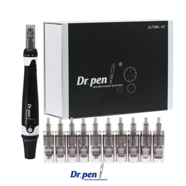 

A7 Derma Pen Auto Microneedle System Adjustable Needle Lengths 0.5mm-2.5mm Electric Stamp Auto Microneedle derma