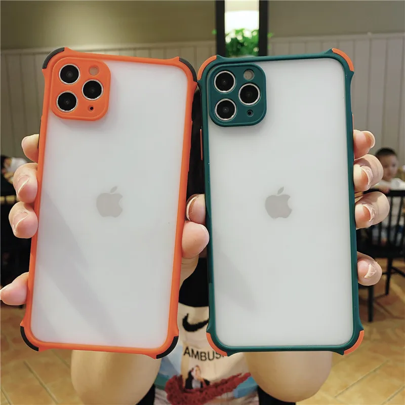 

Colorful Frame Shock-proof Cell Phone Case PC + TPU Cover for iPhone 12