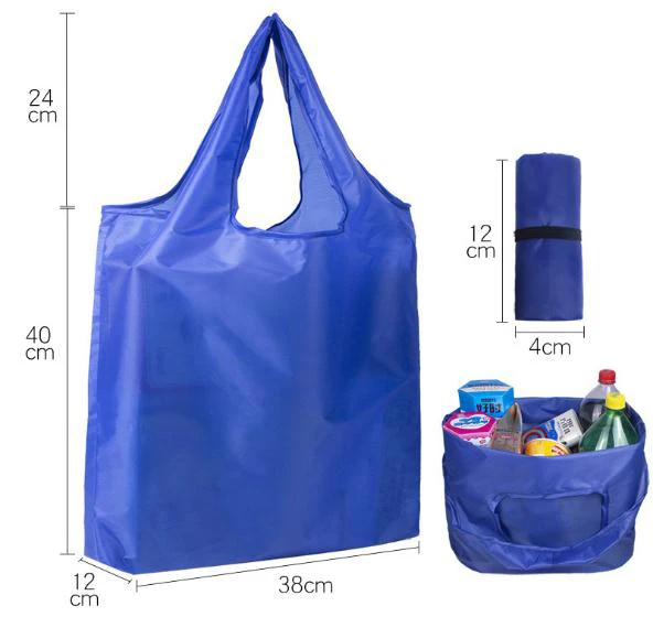 

Washable grocery tote bag promotional eco-friendly Waterproof Polyester Mini Store large Folding Shopping bag reusable