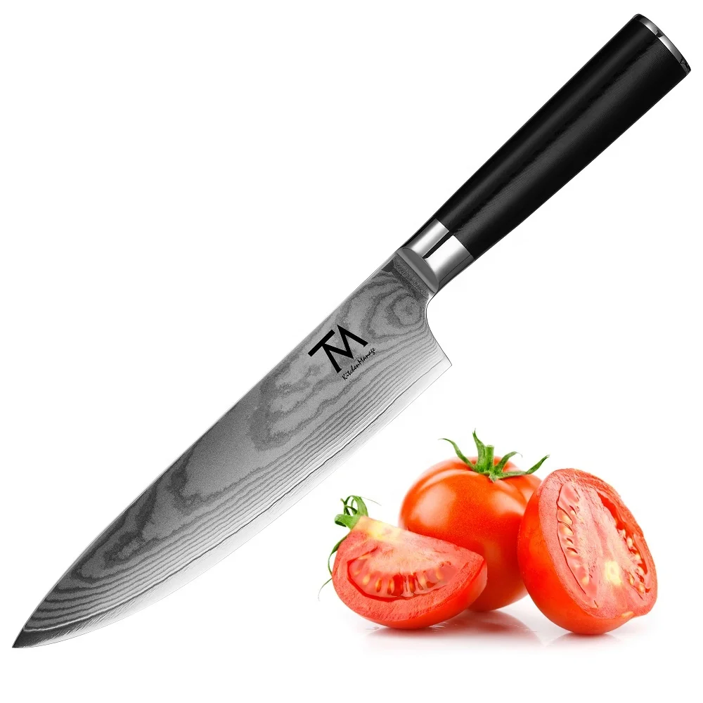 

8 Inch Professional Handmade Sharp Chinese Custom Vg10 Damascus Steel Kitchen Cooking Chef Knife