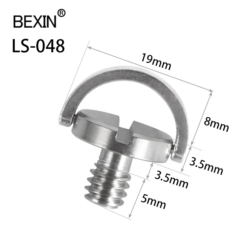 

Factory wholesale iron nickel plating hidden screw tripod stand camera screw 1/4 inch for quick release plate clamp, Silver