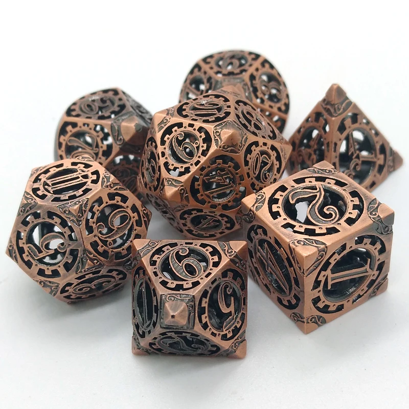 

New Metal Hollow Gear Dice DND role play RPG MTG Dungeon and Dragon Board Game Entertainment Dice