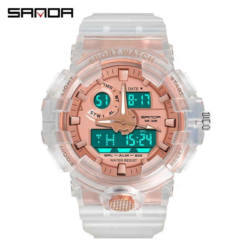 

Sanda 778 New Digital and Analogue Watches Couple Military Time Watch Manufacturer Luxury