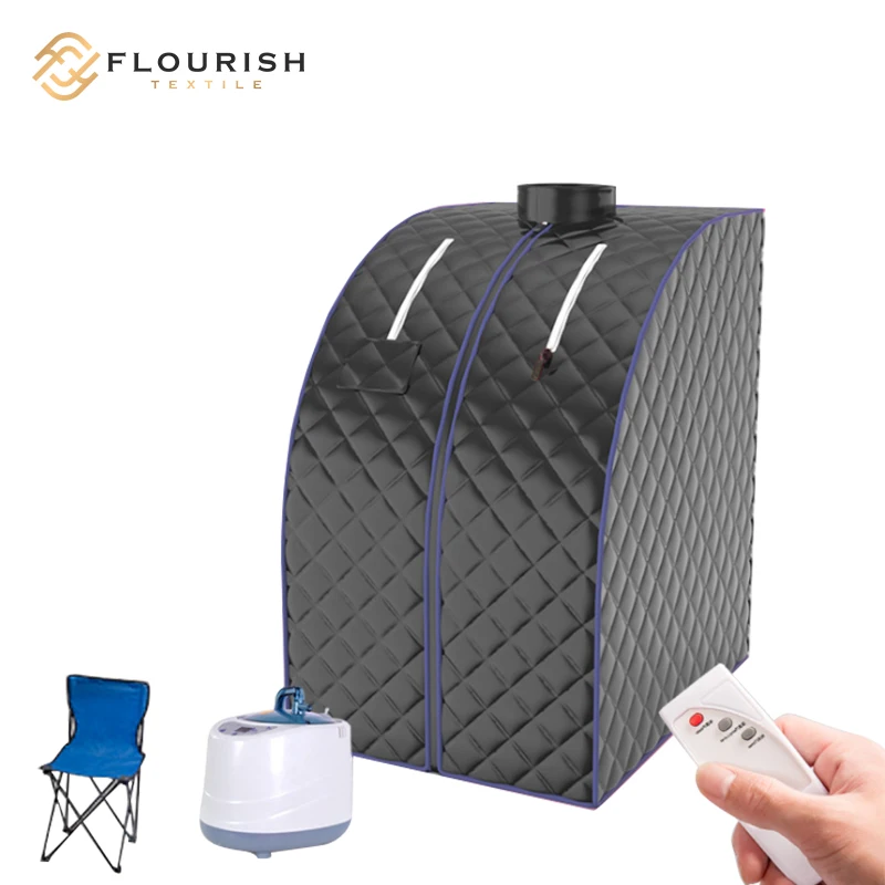 

Flourish Portable Steam at Home Sauna Lightweight Tent One Person Full Body Spa for Weight Loss Detox Therapy (US Plug)