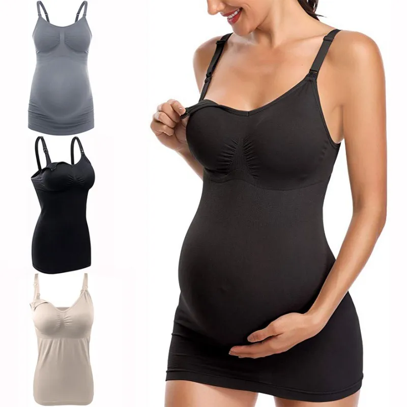 Wholesale Seamless Maternity Support Tank Top All In One Easy Pumping
