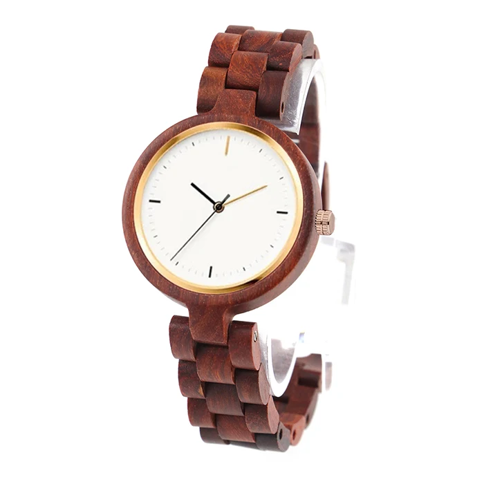 

high quality customized logo quartz bamboo wooden ladies watches with bracelets, Maple/black/red/green/zebra/bamboo