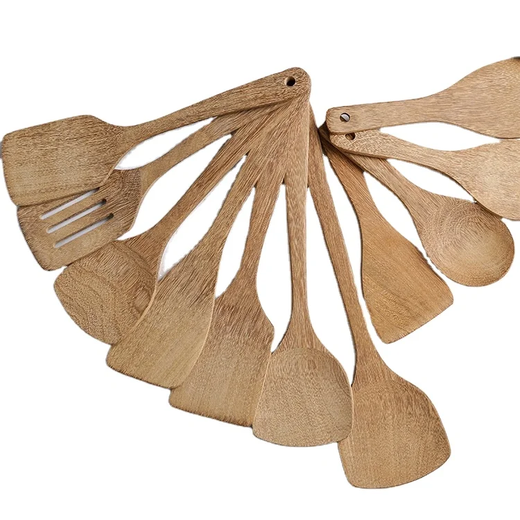 

Wooden Turner Wholesale Unpainted Door Frame Unpainted Cooking Spatula Kit Non-Stick Pan Spatula