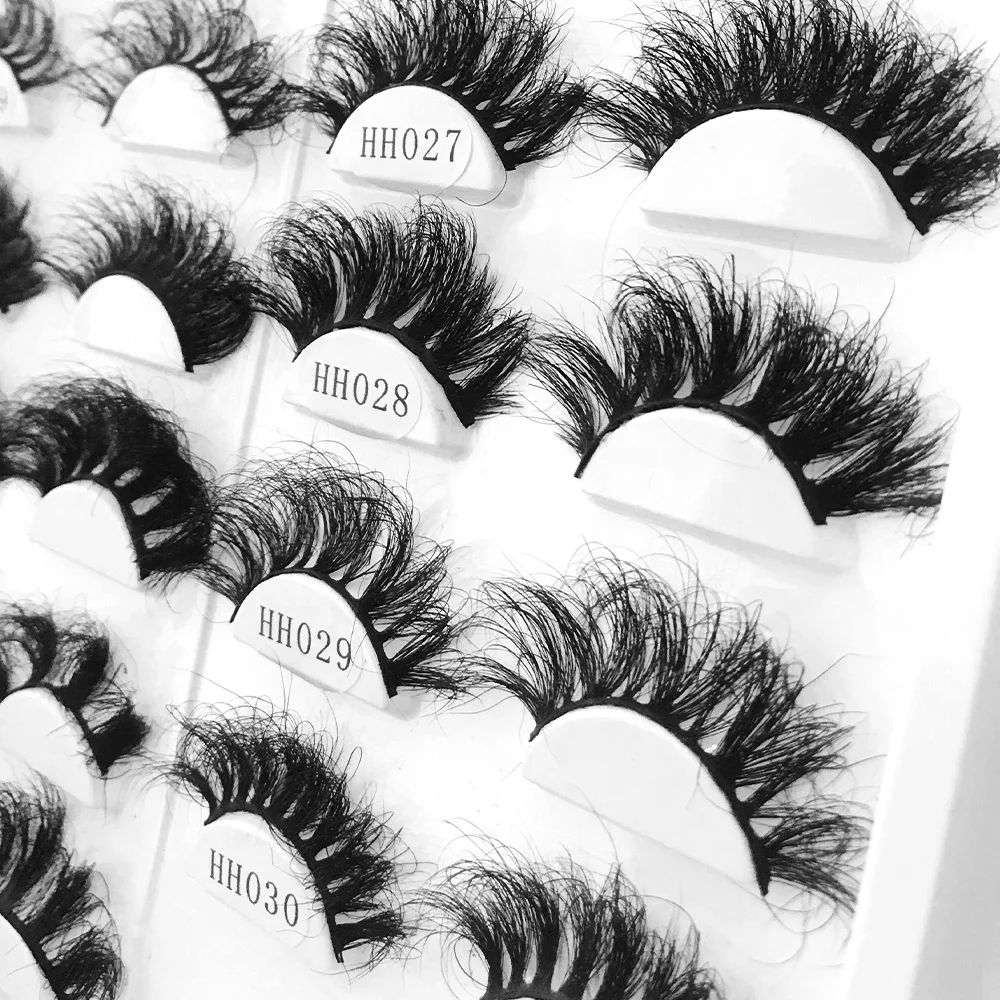 

5d 25mm Fluffy Mink Eyelash Vendor Cruelty Free Vegan Eyelashes 3d Real Mink Eyelashes Vendors Eye Lashes Set Full Strip Lashes, Natural color eyelashes